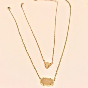 Kendra Scott druzy necklaces (set of two)